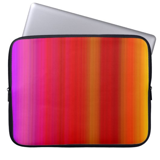 Abstraktes Multicolor Stripes Electronics Bag Laptopschutzhülle (Vorderseite)