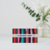 Abstraktes Multicolor-Wasserfarben-Muster #2 Visitenkarte (Stehend Vorderseite)