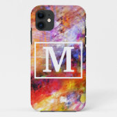Abstraktes Multifarben-Art-Monogramm Case-Mate iPhone Hülle (Rückseite)