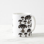 Abstraktes Mushroom Muster Kaffeetasse (VorderseiteRechts)