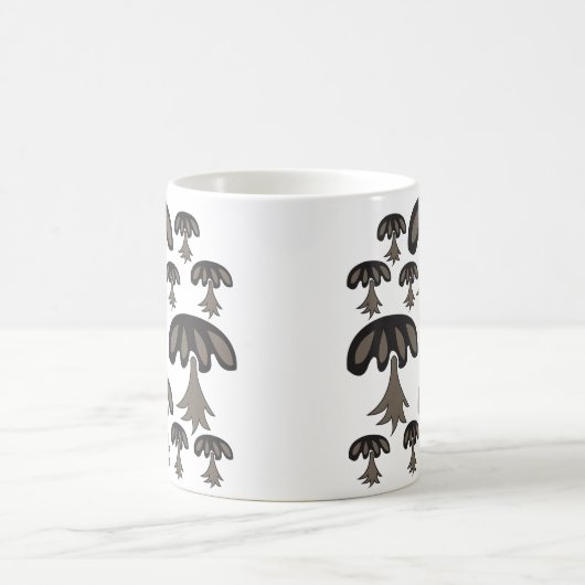 Abstraktes Mushroom Muster Kaffeetasse (Mittel)