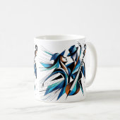 Abstraktes Musik-Duo-Kunstwerk Kaffeetasse (VorderseiteRechts)