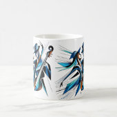 Abstraktes Musik-Duo-Kunstwerk Kaffeetasse (Mittel)