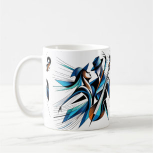 Abstraktes Musik-Duo-Kunstwerk Kaffeetasse