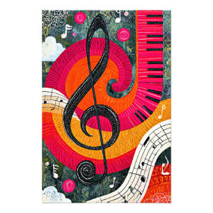 Abstraktes musikalisches Design Fotodruck
