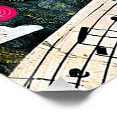 Abstraktes musikalisches Design Poster (Ecke)