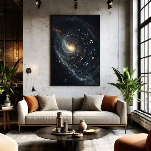 Abstraktes musikalisches Universum Spirale Poster