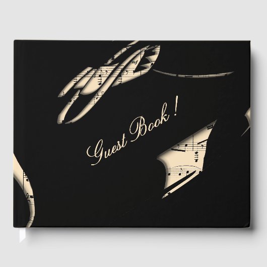 Abstraktes Musikaufmann Gästebuch (Vorderseite)