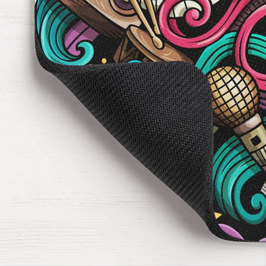 Abstraktes Musikdesign Mousepad (Ecke)