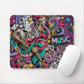 Abstraktes Musikdesign Mousepad (Mit Mouse)