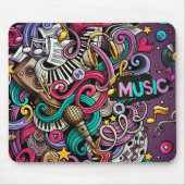 Abstraktes Musikdesign Mousepad (Vorne)