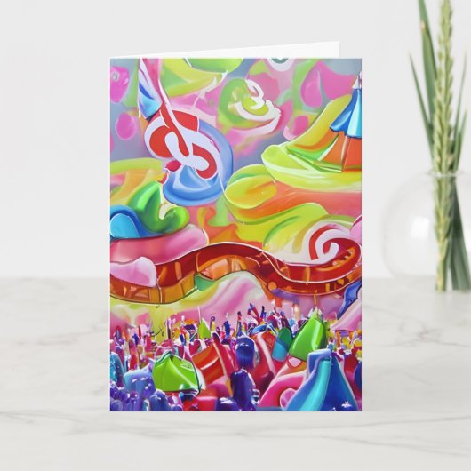 Abstraktes Musikfestival Karte (Vorderseite)
