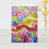 Abstraktes Musikfestival Karte (Gelbe Blume)