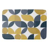 Abstraktes Mustard Geometric Muster Badematte (Vorderseite)