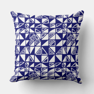 Abstraktes Muster 051115 - Tiefes Marineblau Kissen