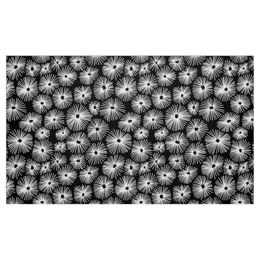 Abstraktes Muster 101115 - Weiß auf Schwarz Stoff (Fat Quarter (45,7 x 55,9 cm))