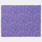 Abstraktes Muster 110523 - Navy Blue and Pink Fleecedecke (Vorderseite (Horizontal))