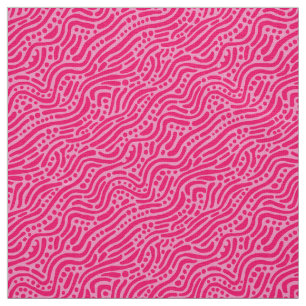 Abstraktes Muster 110523 - Neon Red and Pink Stoff
