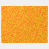 Abstraktes Muster 110523 - orange und orange Fleecedecke (Vorderseite (Horizontal))