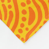 Abstraktes Muster 110523 - orange und orange Fleecedecke (Ecke)