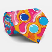 Abstraktes Muster 1194 mit flüssiger Kunst - Männe Krawatte (Gerollt)