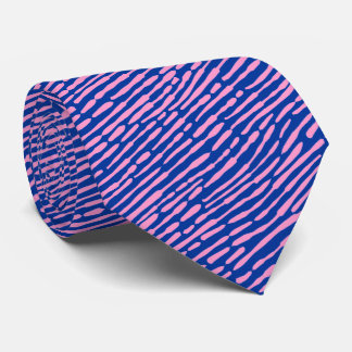 Abstraktes Muster 140523 - Rosa und Navy Blau Krawatte