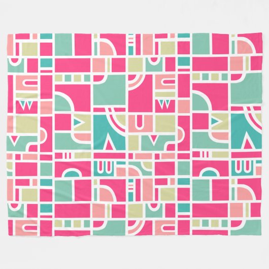 Abstraktes Muster 170715 Fleecedecke (Vorderseite (Horizontal))