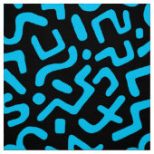 Abstraktes Muster 170822 - Sky Blue on Black Stoff (Muster)