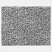 Abstraktes Muster 190621 Schwarz auf Weiß Fleece B (Vorderseite (Horizontal))