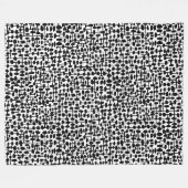 Abstraktes Muster 190621 Schwarzweiß Fleecedecke (Vorderseite (Horizontal))