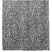 Abstraktes Muster 190621 Weiß auf Schwarz Duschvorhang (Vorderseite)