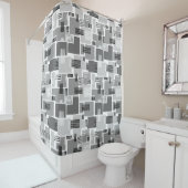 Abstraktes Muster 280817 - Grauschattierungen Duschvorhang (Beispiel)