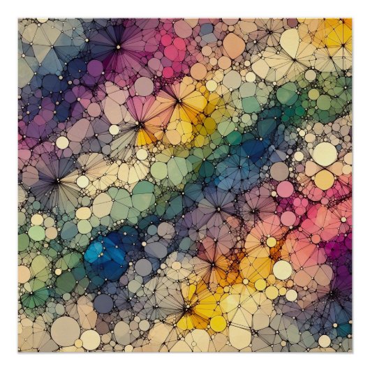 Abstraktes Muster 2 - AI - Kunstwerk Poster (Vorderseite)