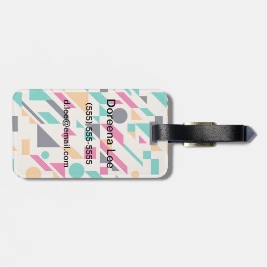 Abstraktes Muster 3 Gepäckanhänger (Rückseite horizontal)