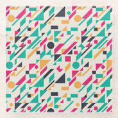 Abstraktes Muster 3 Glasuntersetzer (Vorderseite)