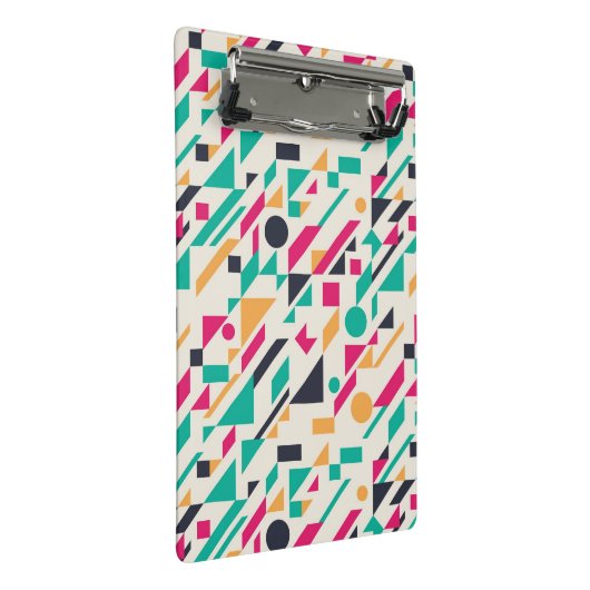 Abstraktes Muster 3 Mini Klemmbrett (Schrägansicht)