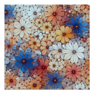 Abstraktes Muster 4 - AI - Kunstwerk Poster