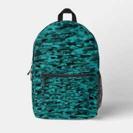 Abstraktes Muster Aquamarin Bedruckter Rucksack