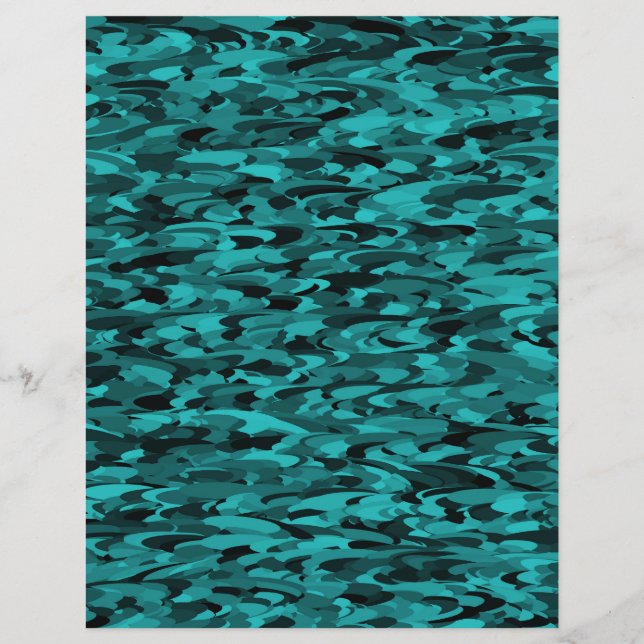 Abstraktes Muster Aquamarin Briefbogen (Vorderseite)