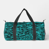 Abstraktes Muster Aquamarin Duffle Bag (Vorderseite)