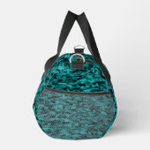 Abstraktes Muster Aquamarin Duffle Bag (Rechts)