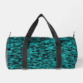 Abstraktes Muster Aquamarin Duffle Bag (Rückseite)