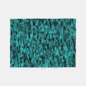 Abstraktes Muster Aquamarin Fleecedecke (Vorderseite (Horizontal))