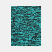 Abstraktes Muster Aquamarin Fleecedecke (Vorderseite)
