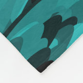 Abstraktes Muster Aquamarin Fleecedecke (Ecke)