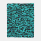 Abstraktes Muster Aquamarin Fleecedecke (Vorderseite)