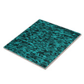 Abstraktes Muster Aquamarin Fliese (Seite)
