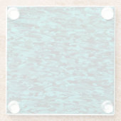 Abstraktes Muster Aquamarin Glasuntersetzer (Rückseite)