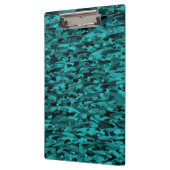 Abstraktes Muster Aquamarin Klemmbrett (Links)