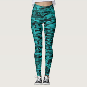 Abstraktes Muster Aquamarin Leggings
